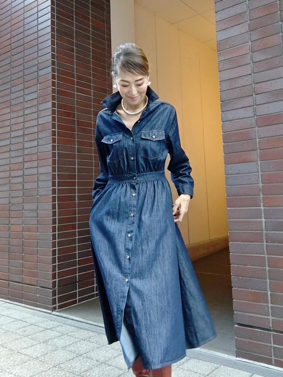 デニムフレアワンピース