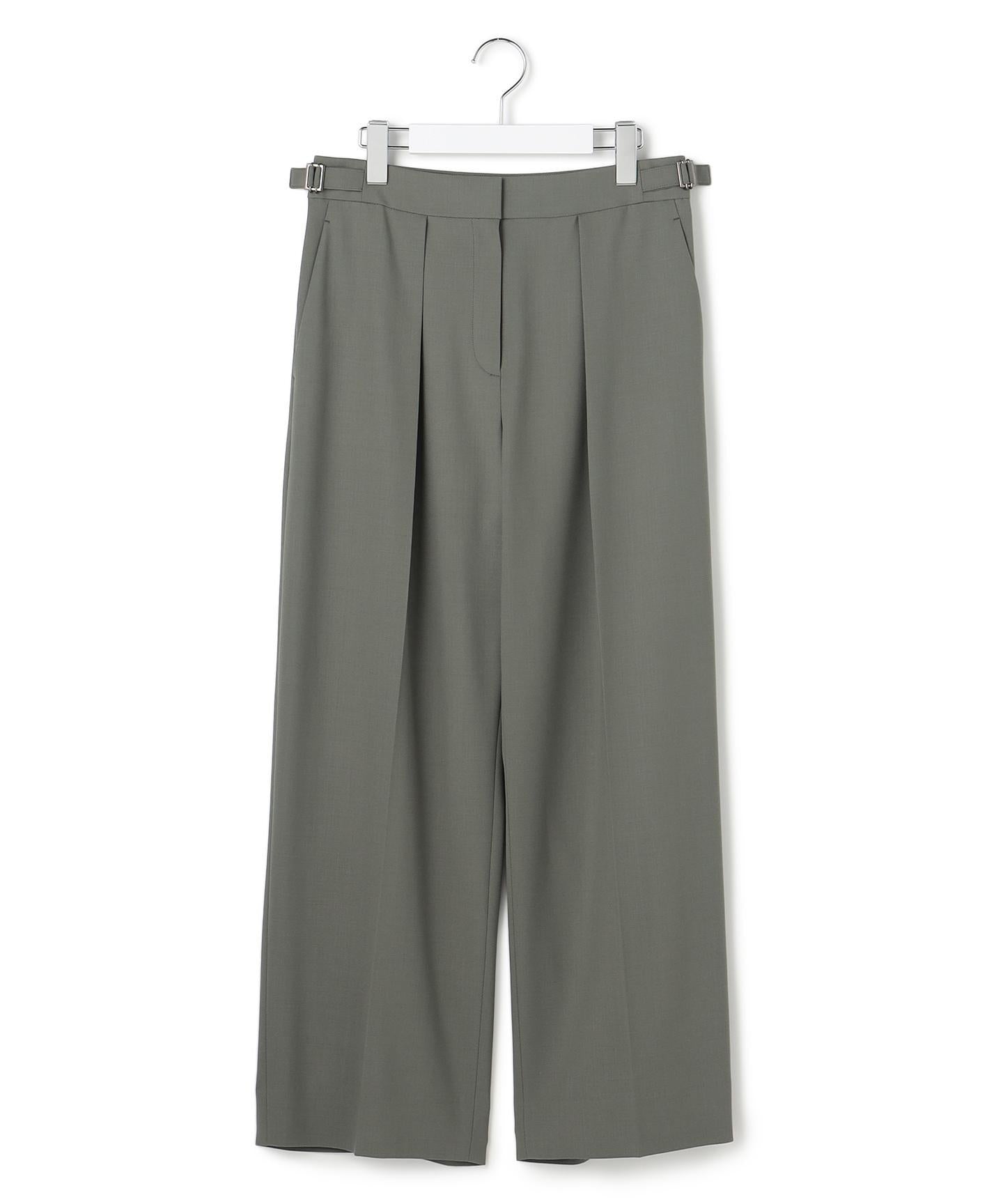 ウール2WAYストレッチ ワイドパンツ