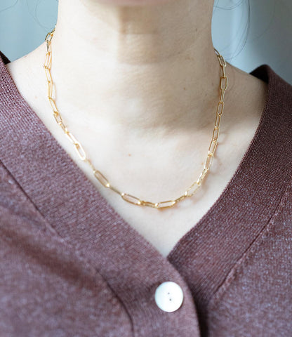 オーバルチェーンツインネックレス