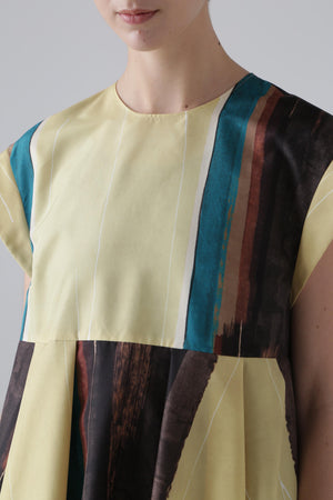 ペインティングストライププリントブラウス