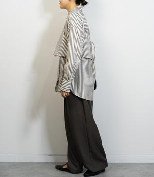 アンサンブルストライプシャツ