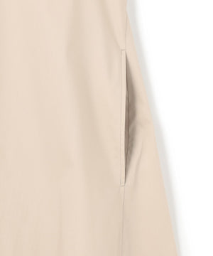 ストレッチブロード Vネックワンピース