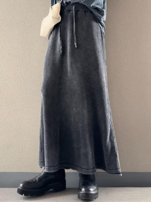 ヴィンテージウォッシュニットスカート