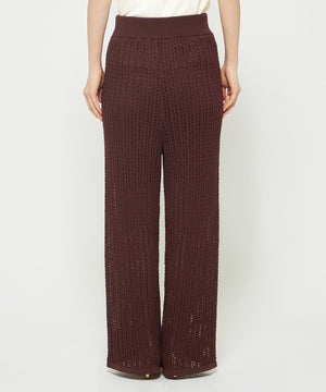 シースルーケーブルニット パンツ