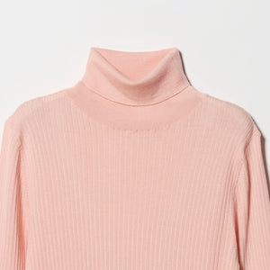 リブ タートルネック ニット