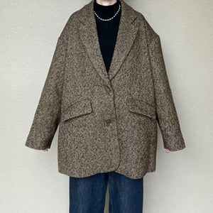 ヘリンボーンジャケットコート