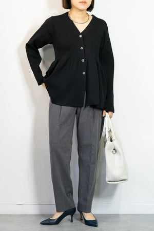 スポンディッシュペプラムカーディガン