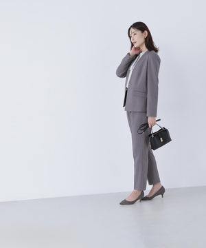 ウーステッドライクツイル SETUP ノーカラージャケット