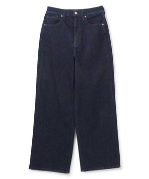 撥水 ワイドストレートデニム