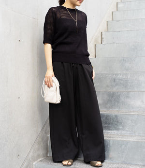 ウエストドロストイージーワイドパンツ