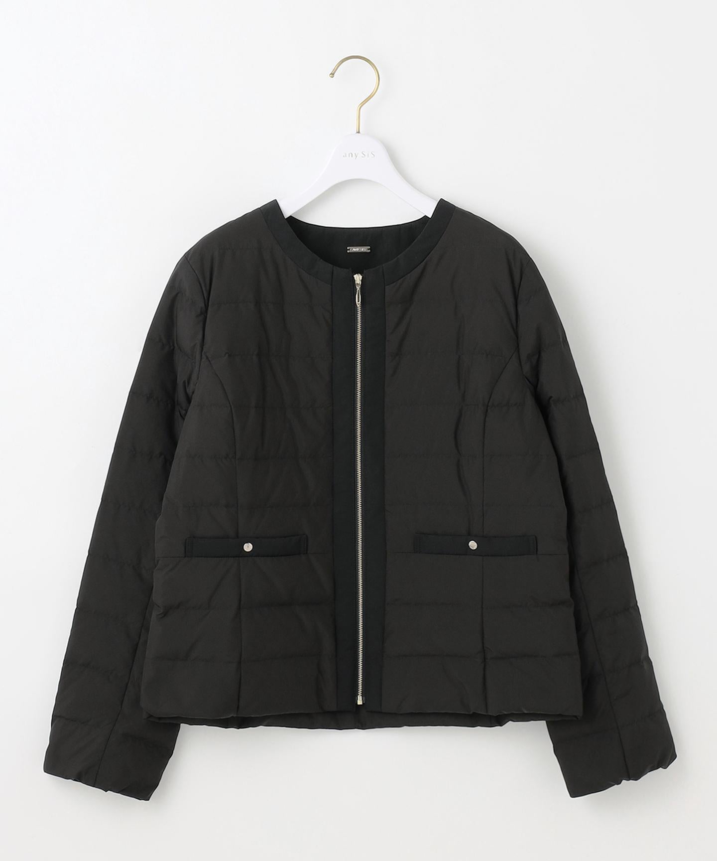 2WAYノーカラーダウン ジャケット