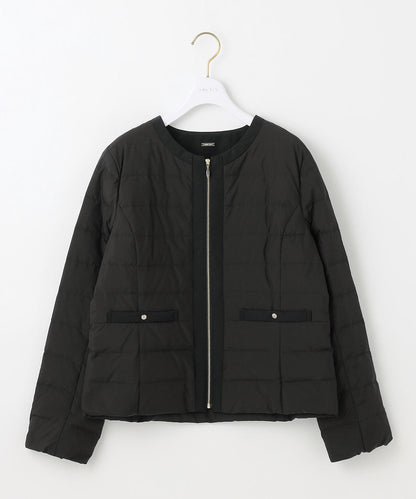 2WAYノーカラーダウン ジャケット