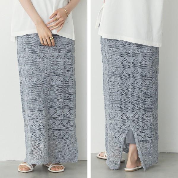 透かし編みAラインスカート