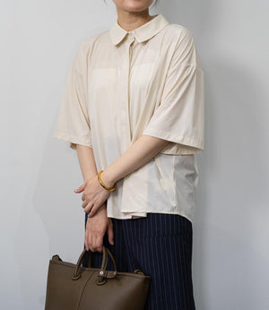 【接触冷感】バックタックオーバーシャツ