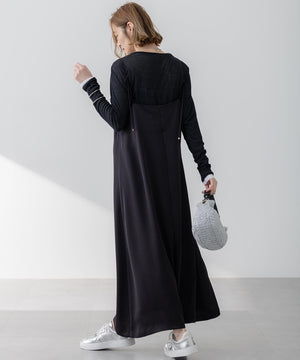 ジョーゼットサテン キャミソールワンピース