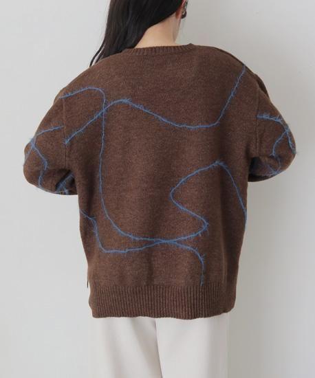 ニュアンスラインニット