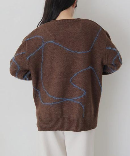 ニュアンスラインニット