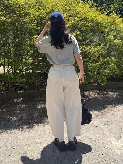 ドローイングプリントコットンTシャツ