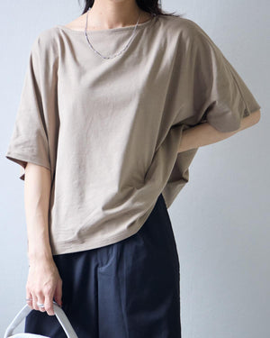半袖コクーンカットソー