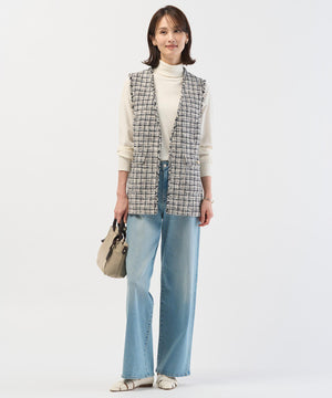 BASIC STRETCH DENIM ワイド ストレート デニム