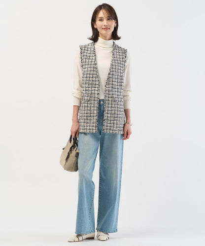 BASIC STRETCH DENIM ワイド ストレート デニム