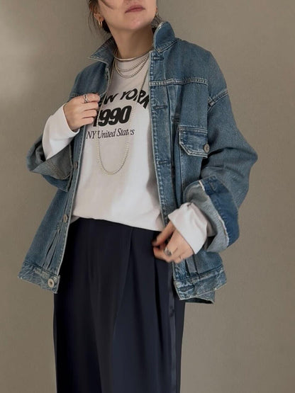 ニューヨークロゴ起毛ロンT