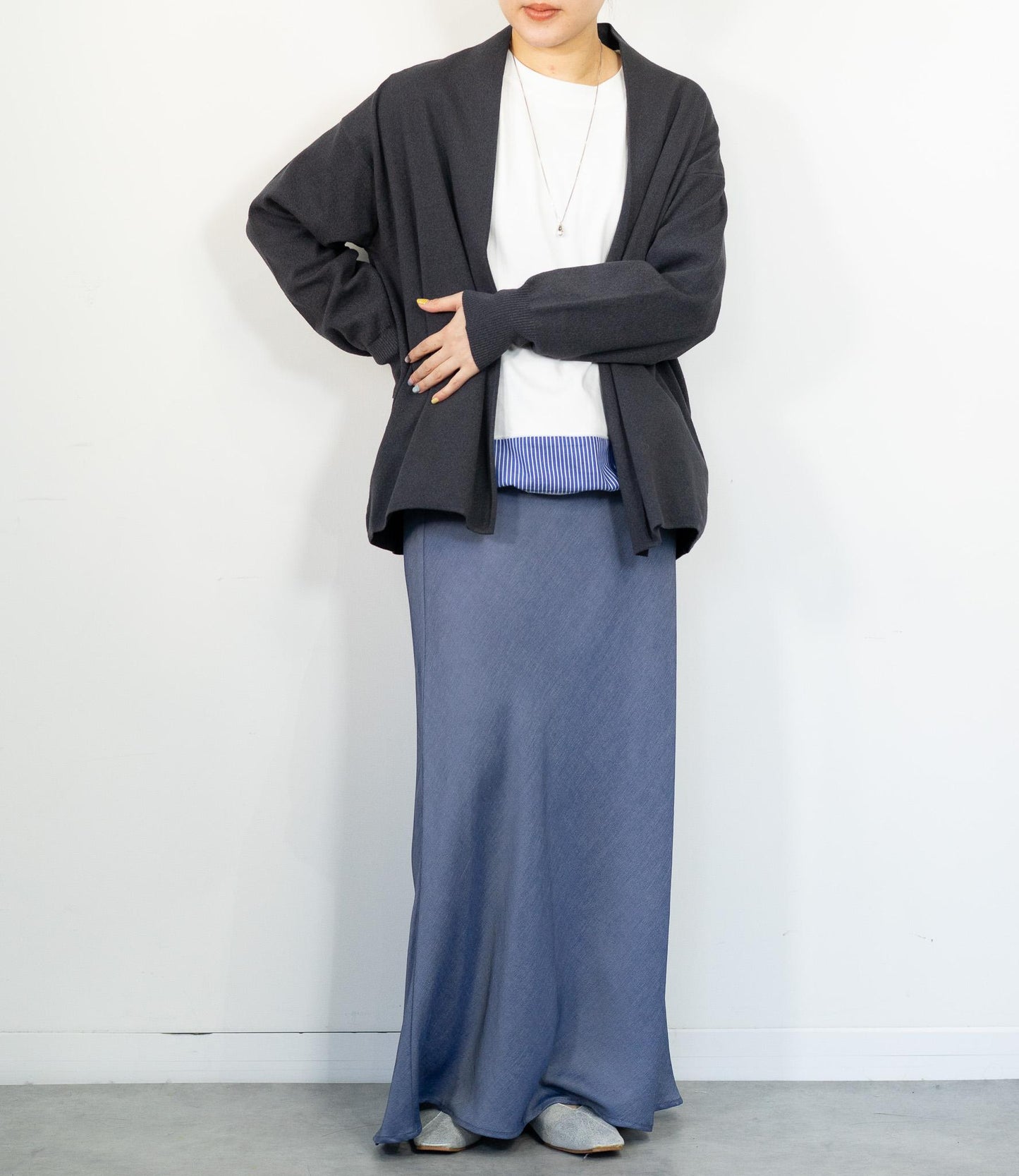 ストライプドッキングカットソー