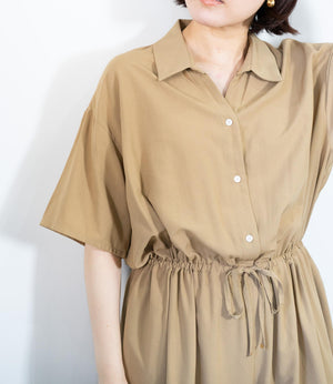 スキッパー半袖オールインワン