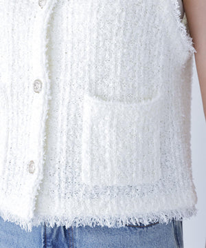 ツイーディーニットジレ