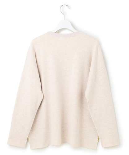 ダブルフェイス プルオーバー ニット