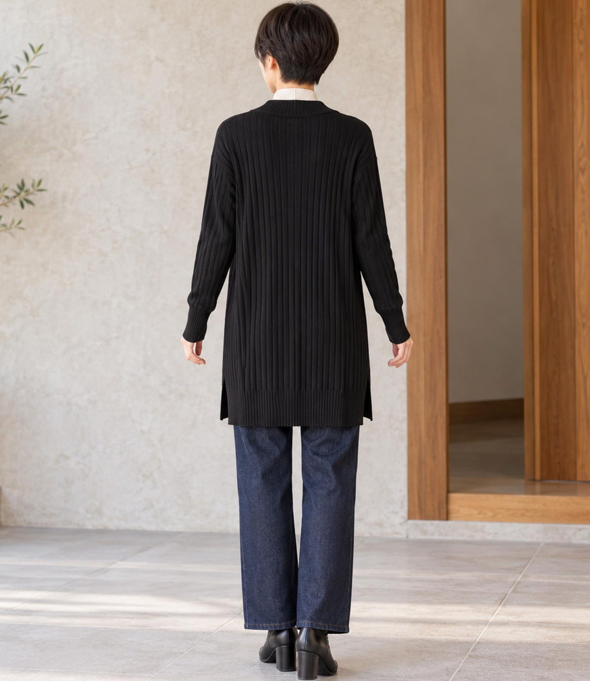 ロングニットカーディガン
