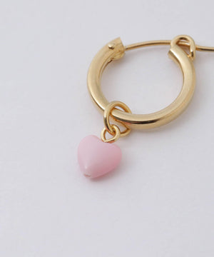 ハートストーンピアス