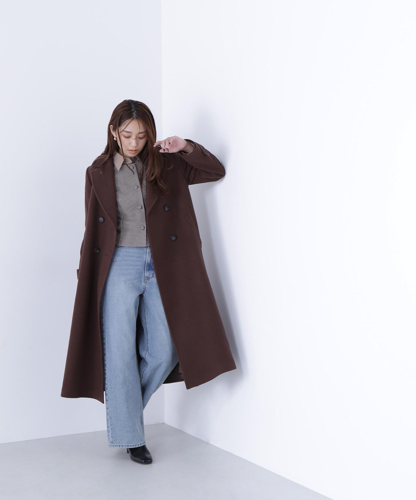 ビッグカラーダブルチェスターコート