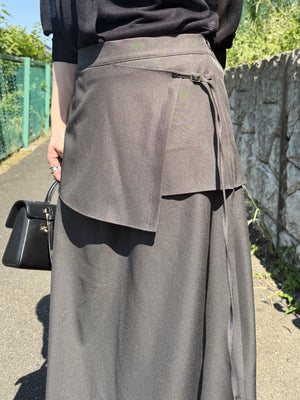 ラップデザインロングスカート