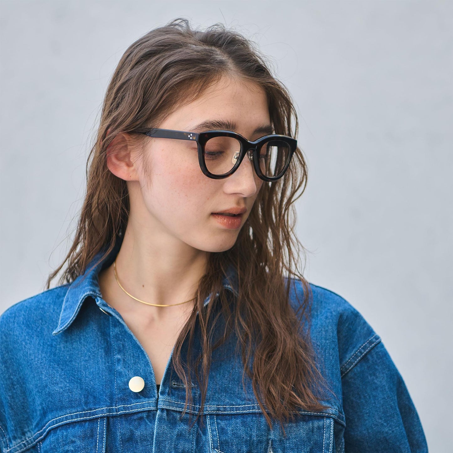 THICK ウェリントン クリア サングラス