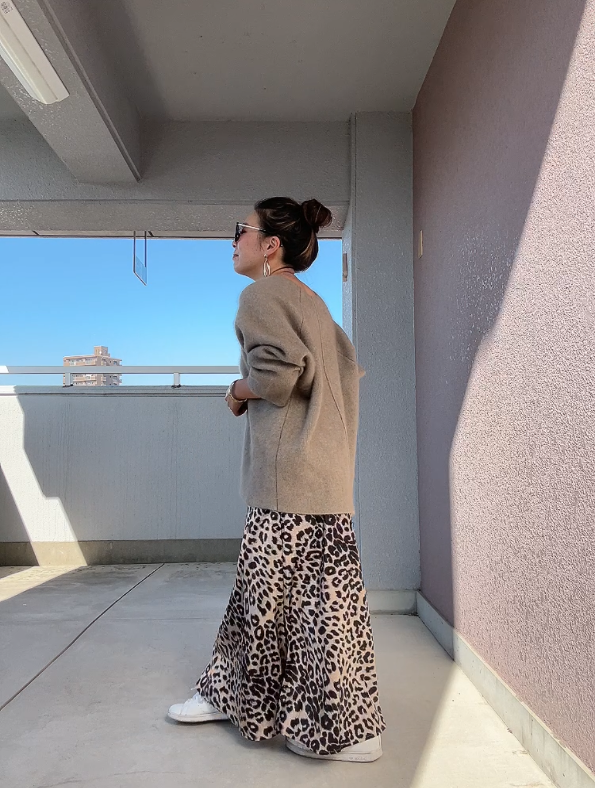 レオパードパディングマーメードスカート
