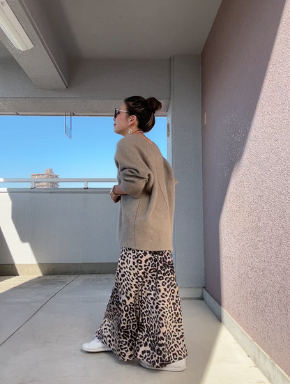 レオパードパディングマーメードスカート
