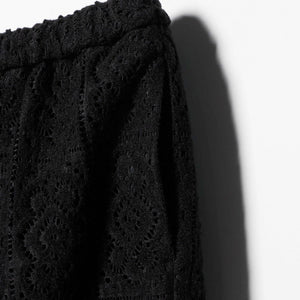 ポリエステル レースイージーパンツ