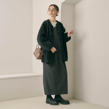 ニット レザーライク ブーツ 撥水/晴雨兼用