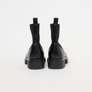 ニット レザーライク ブーツ 撥水/晴雨兼用