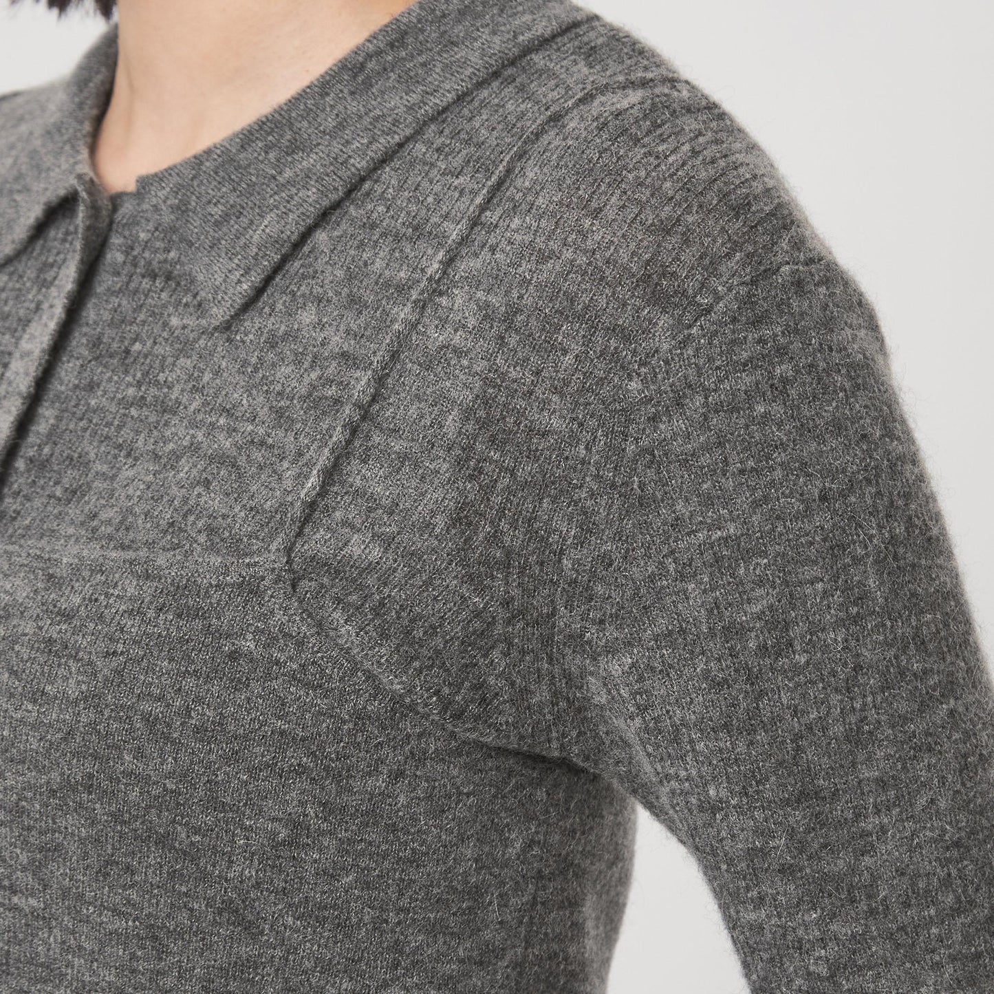 ポロニット カーディガン × ビスチェ ニット セット