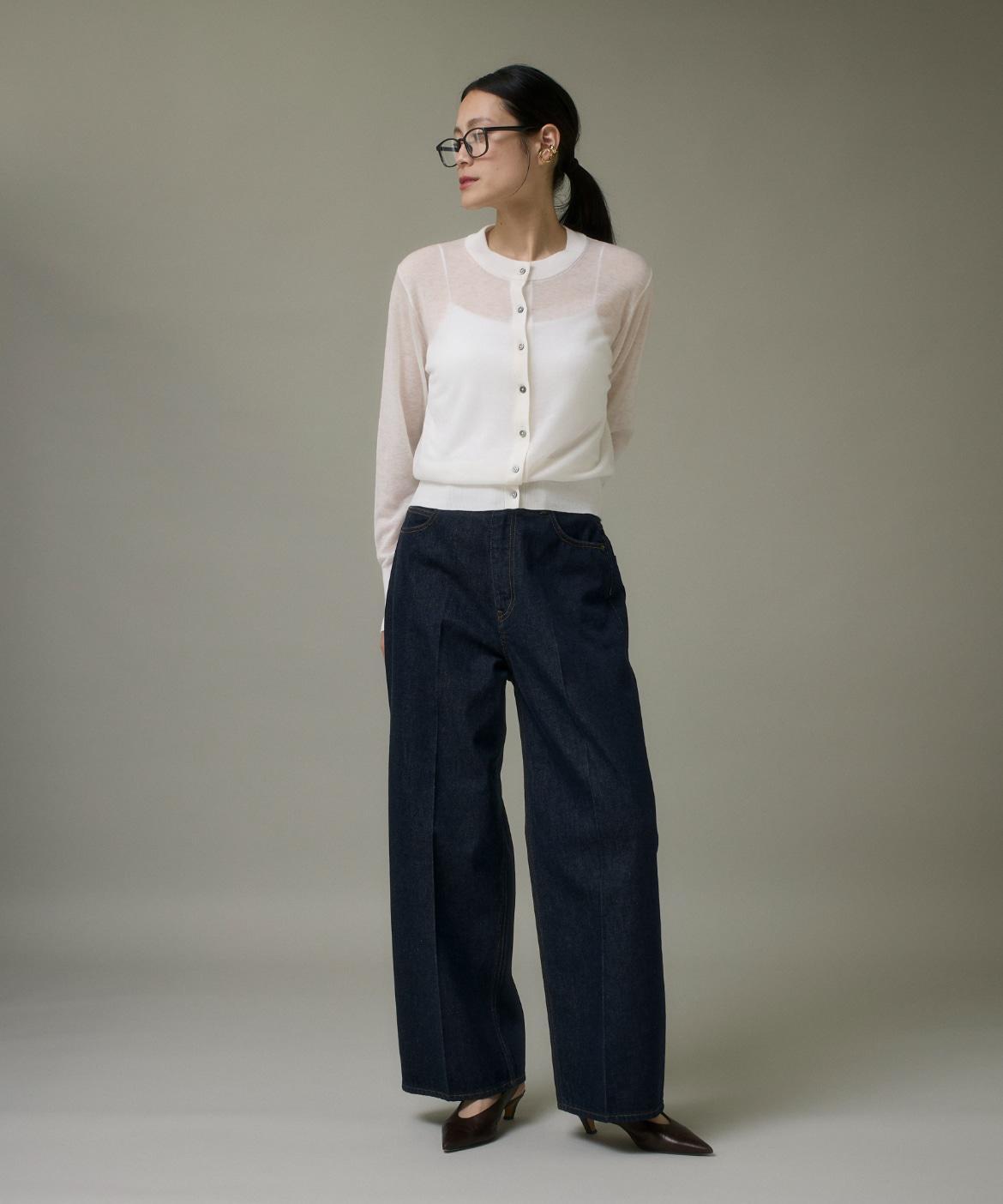 クルーネックニットカーデ《Melty air wool》