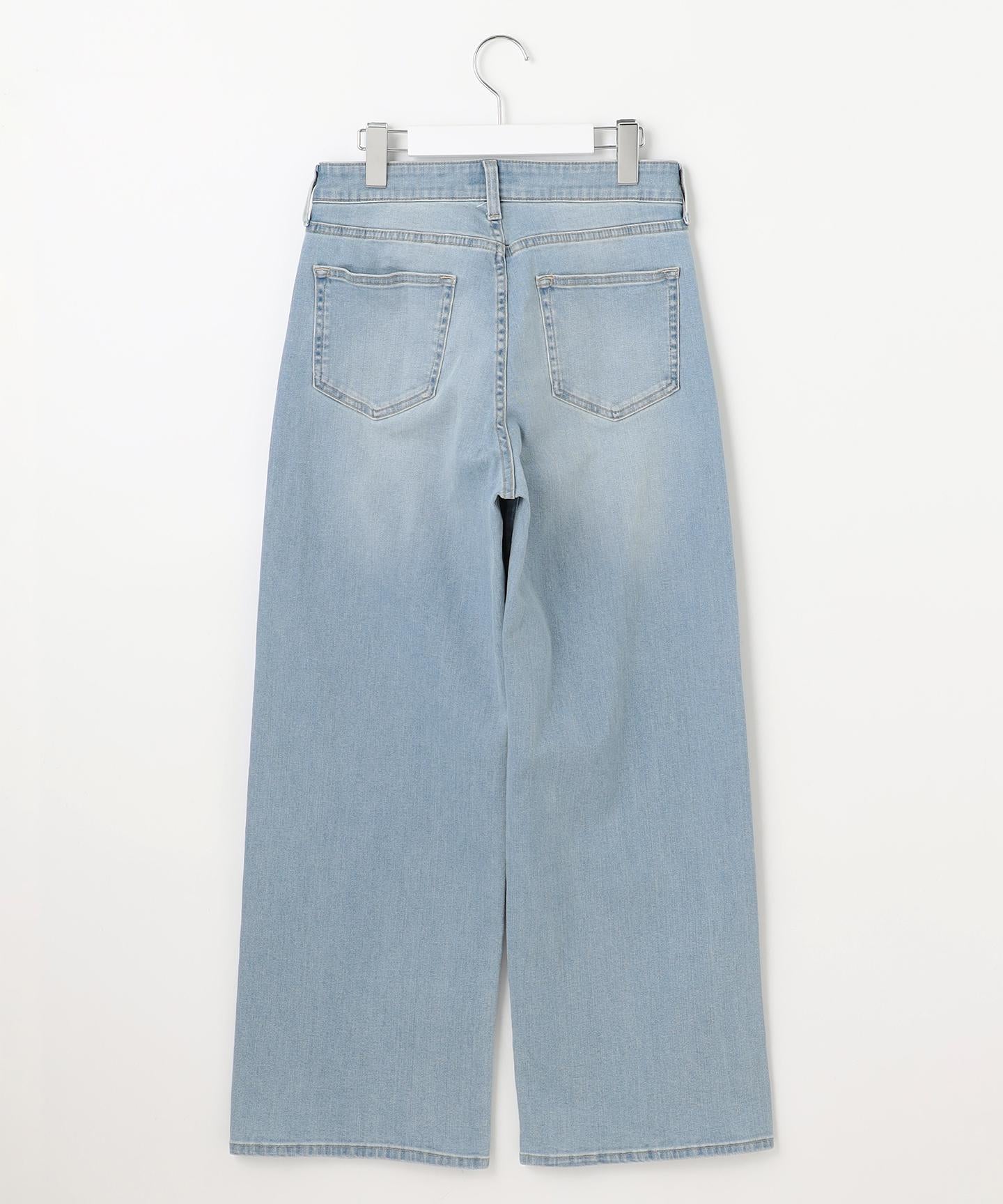 BASIC STRETCH DENIM ワイド ストレート デニム