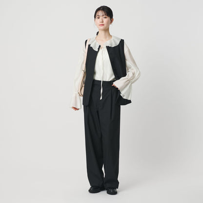 ラッフル スキッパーブラウス