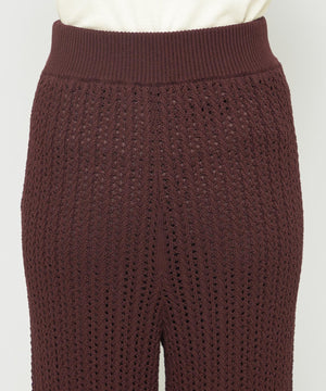 シースルーケーブルニット パンツ