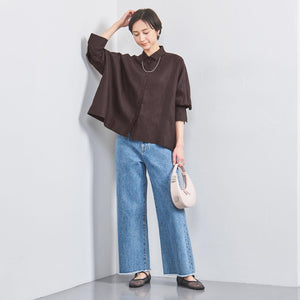 リネン ドルマン シャツ