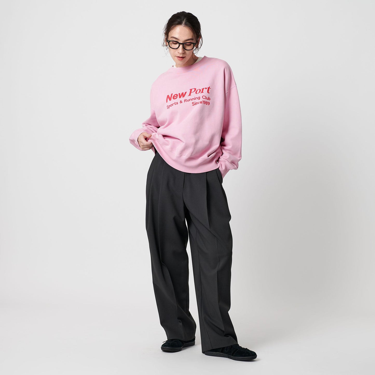 コットン裏毛 ロゴスウェット プルオーバー