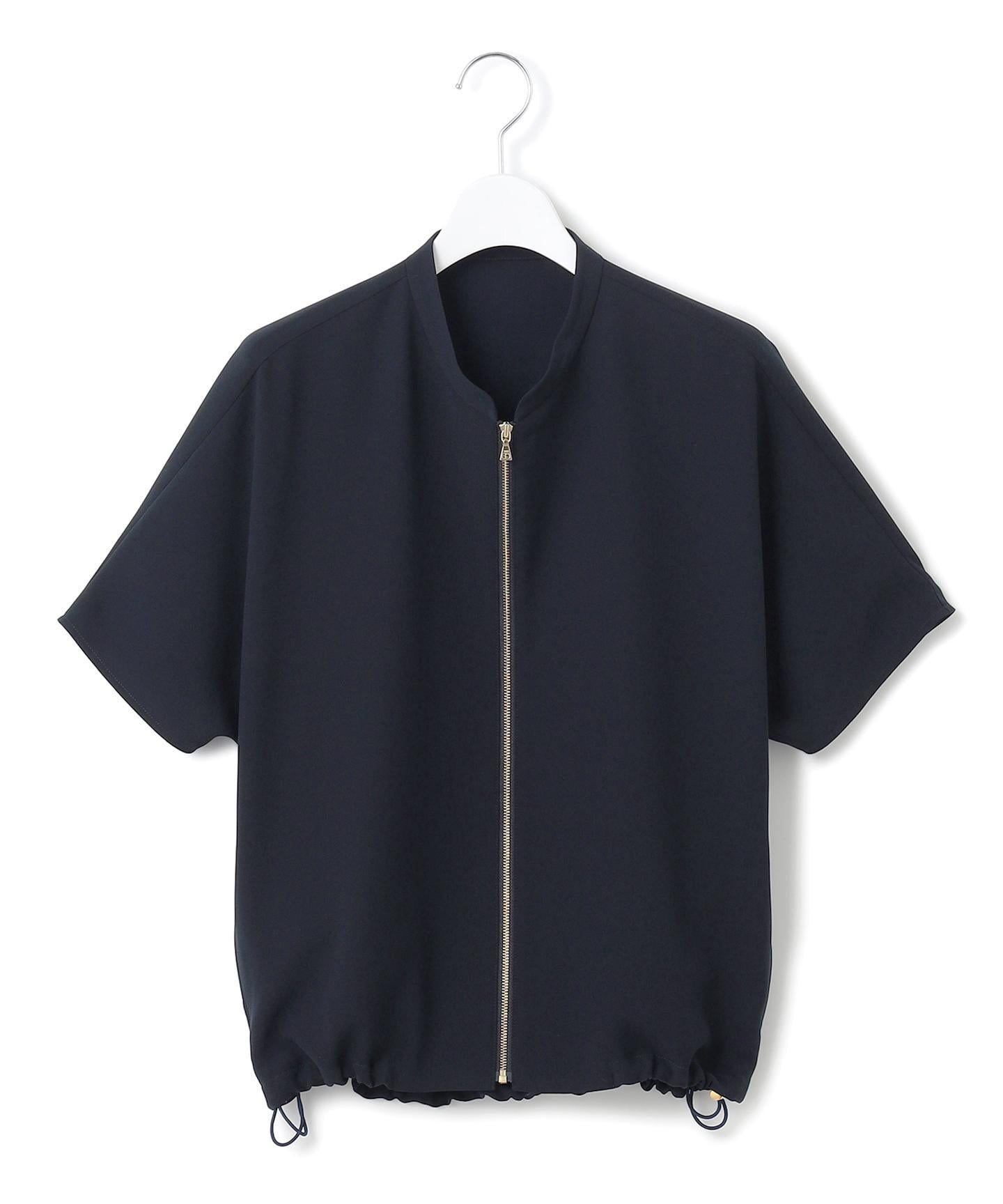 kiki【UNFILO】 大きいサイズ ジョーゼットブルゾン ストレッチ ストレッチジョーゼット フレンチスリーブ ブルゾン – &DROBE