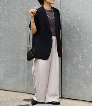 パウダーサテンエアリーイージーパンツ