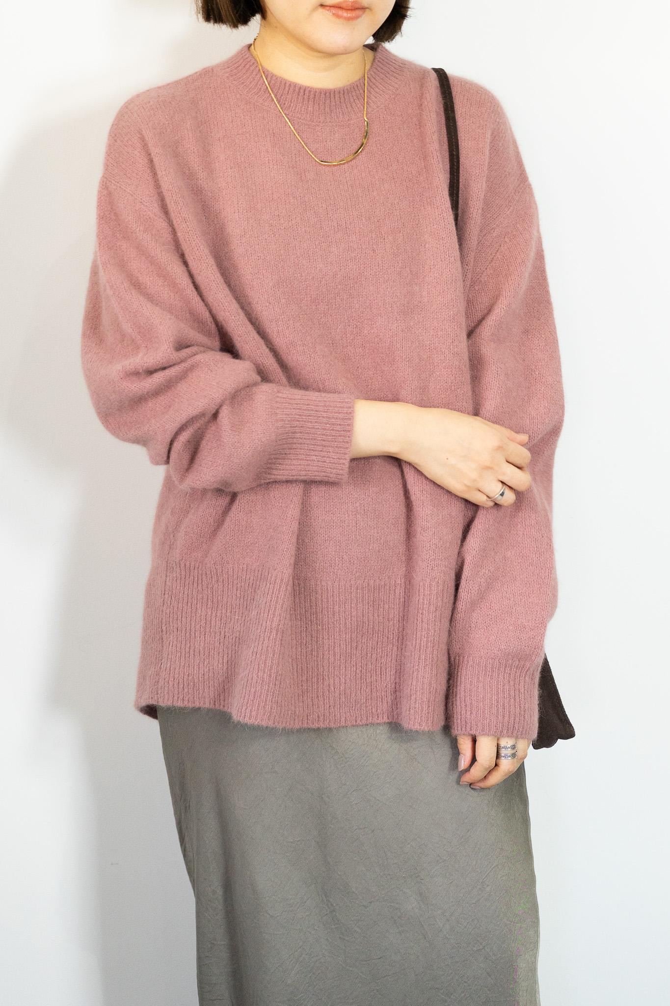 FOX混バックスリットオーバーニット